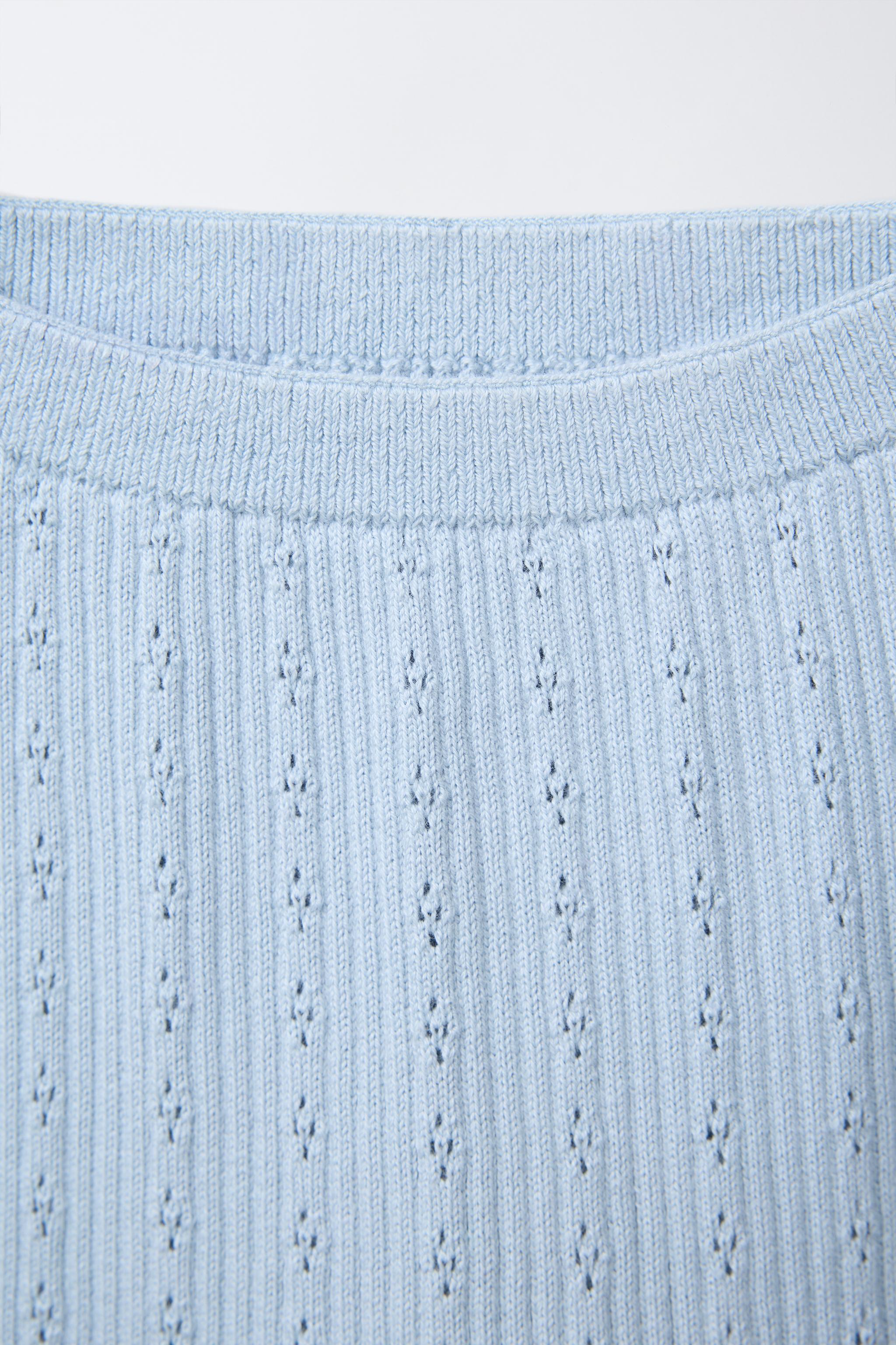 PANTALON EN MAILLE AJOURÉ